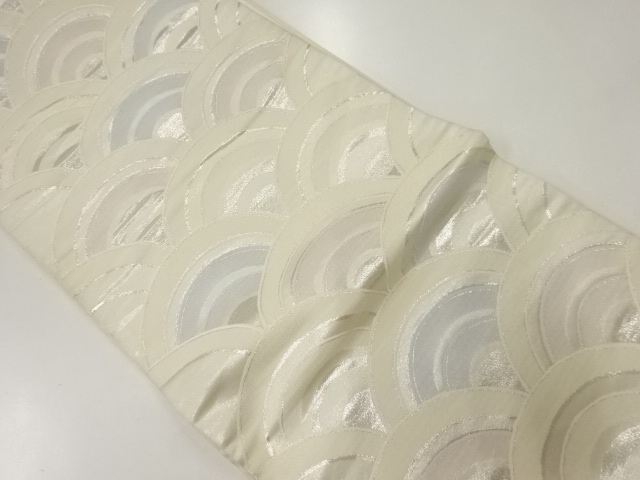 アンティーク　青海波模様織出し袋帯（材料）